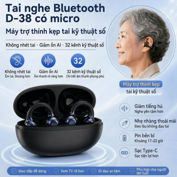 Máy Trợ Thính Kẹp Tai 32 Kênh Cao Cấp ENNO- EN-D38 - Ảnh 6