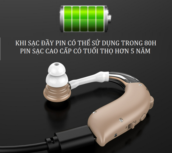 Máy trợ thính GM-G25 đeo vành tai sạc pin - Ảnh 9
