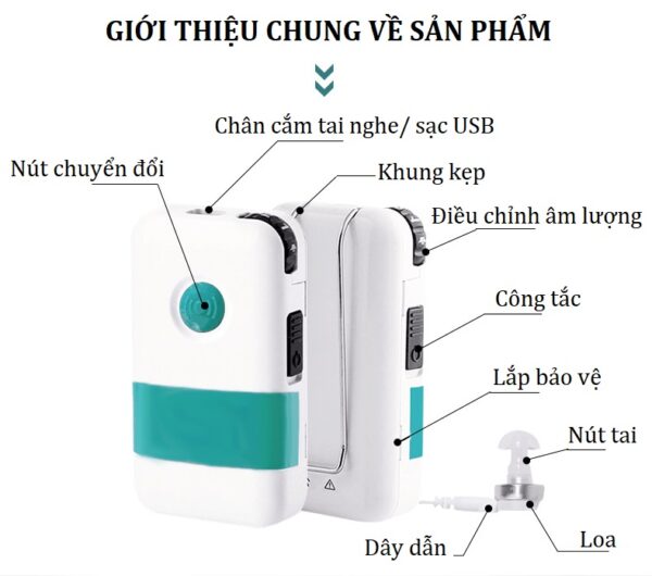 Máy trợ thính có dây cao cấp OUSITONE - Ảnh 7